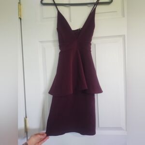 Charlotte Russe Deep Burgundy Mini Dress